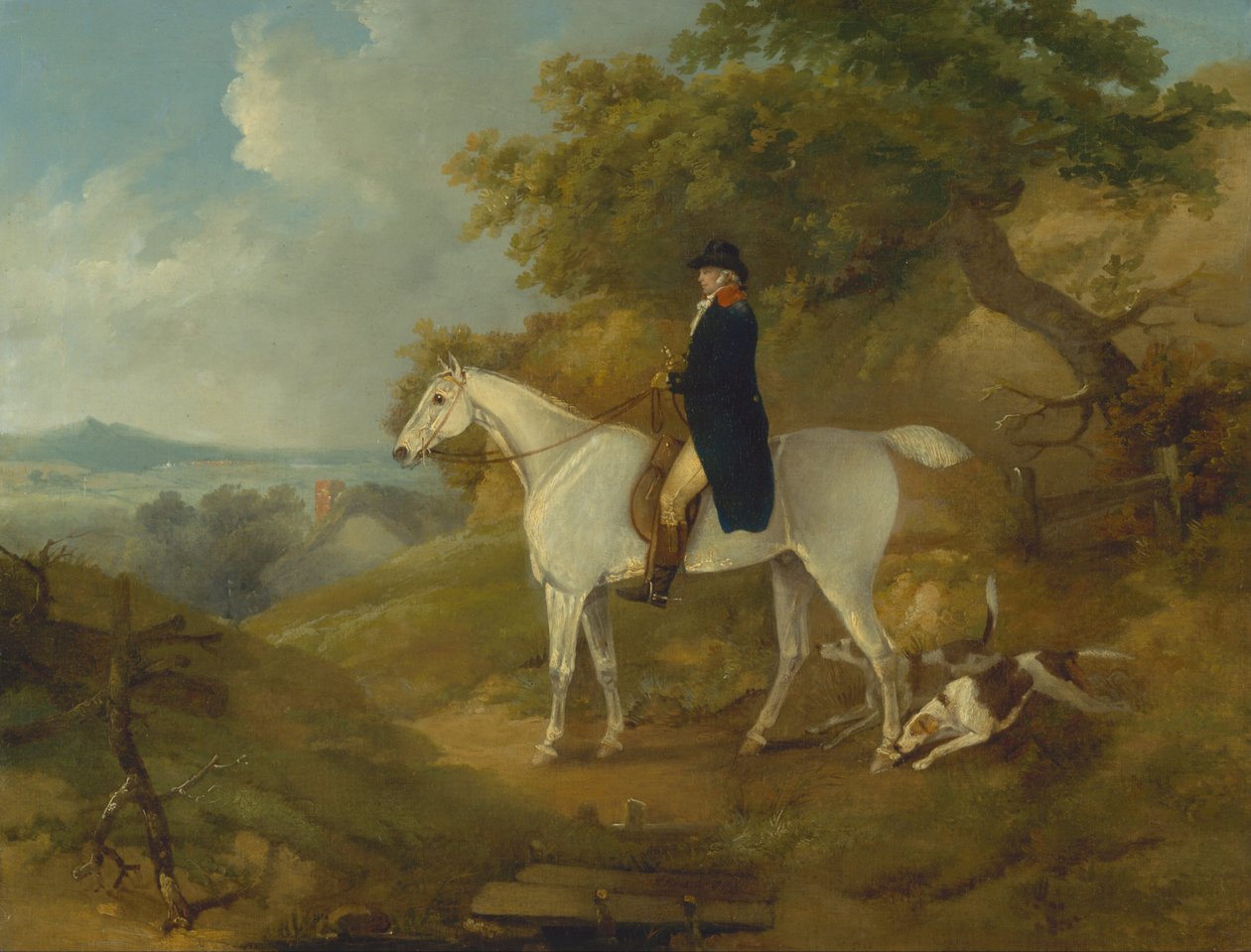 George Morland op zijn jager door Thomas Hand