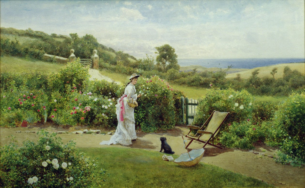 In de tuin, 1903 door Thomas James Lloyd