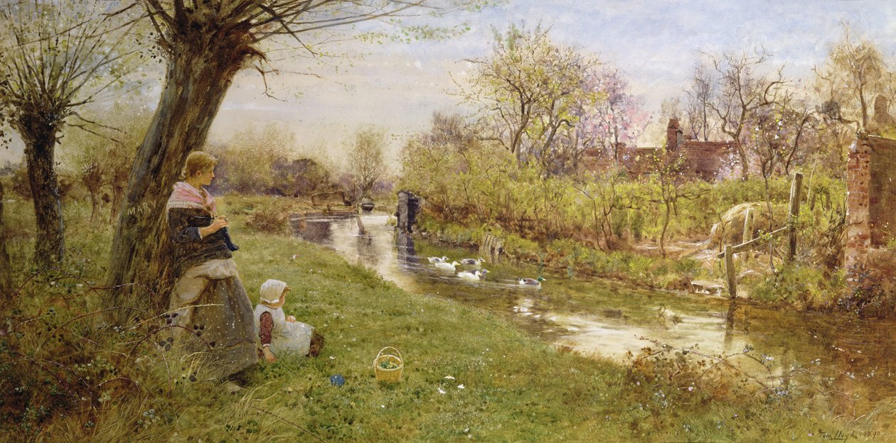Eenden Kijken, 1890 door Thomas James Lloyd