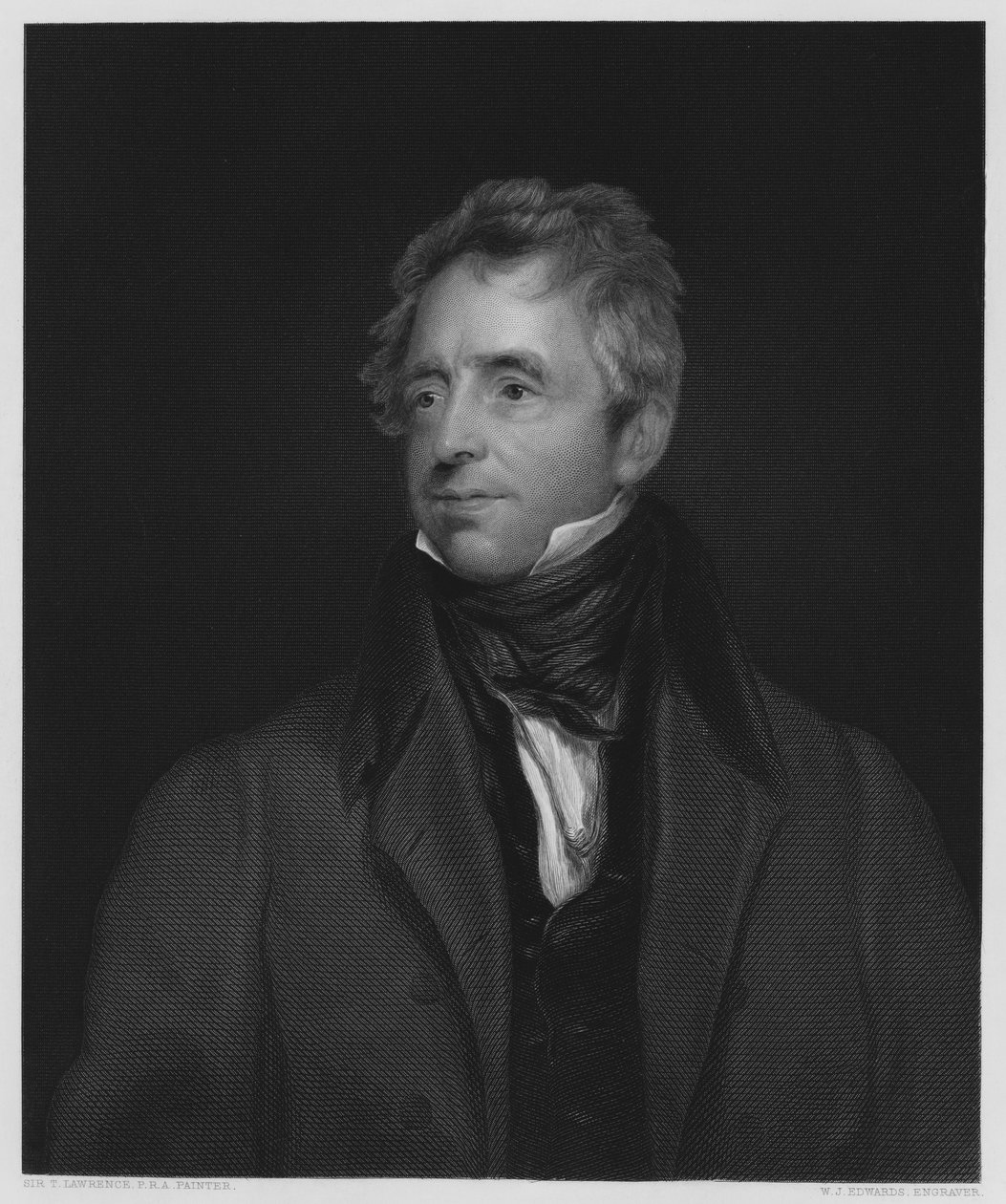 Fawcett, de Komiek, uit het schilderij in de Vernon Gallery door Thomas Lawrence