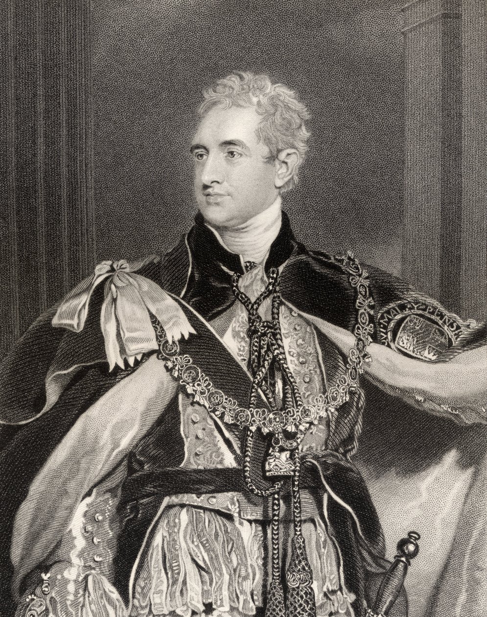 Robert Stewart Lord Castlereagh, 2e Markies van Londonderry, gegraveerd door G. Adcock, uit 