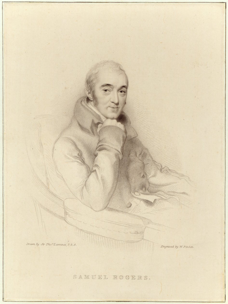 Samuel Rogers, gegraveerd door William Finden door Thomas Lawrence