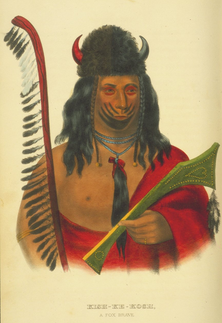 Kish-Ke-Kosh, een dappere Vos, 1848 door Thomas Loraine McKenney