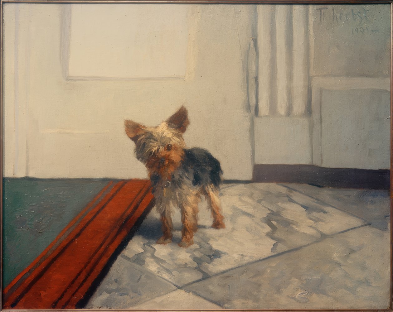Kleine hond in de gang door Thomas Ludwig Herbst