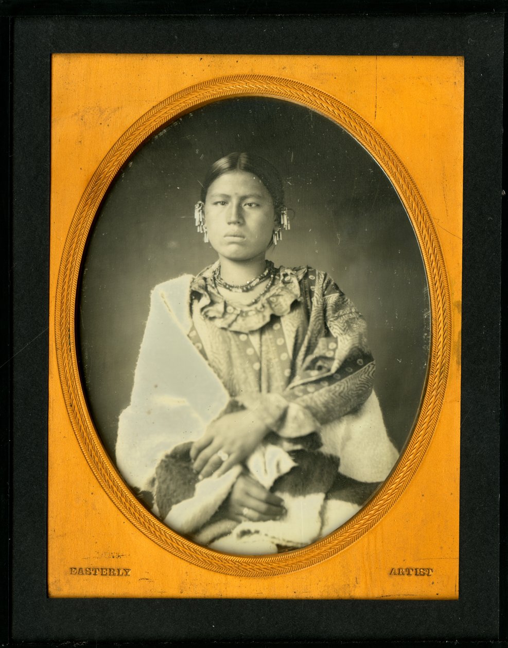 Portret van de vrouw van Mahee (Knife), Iowa. (Kun-zan-ya). Mahee