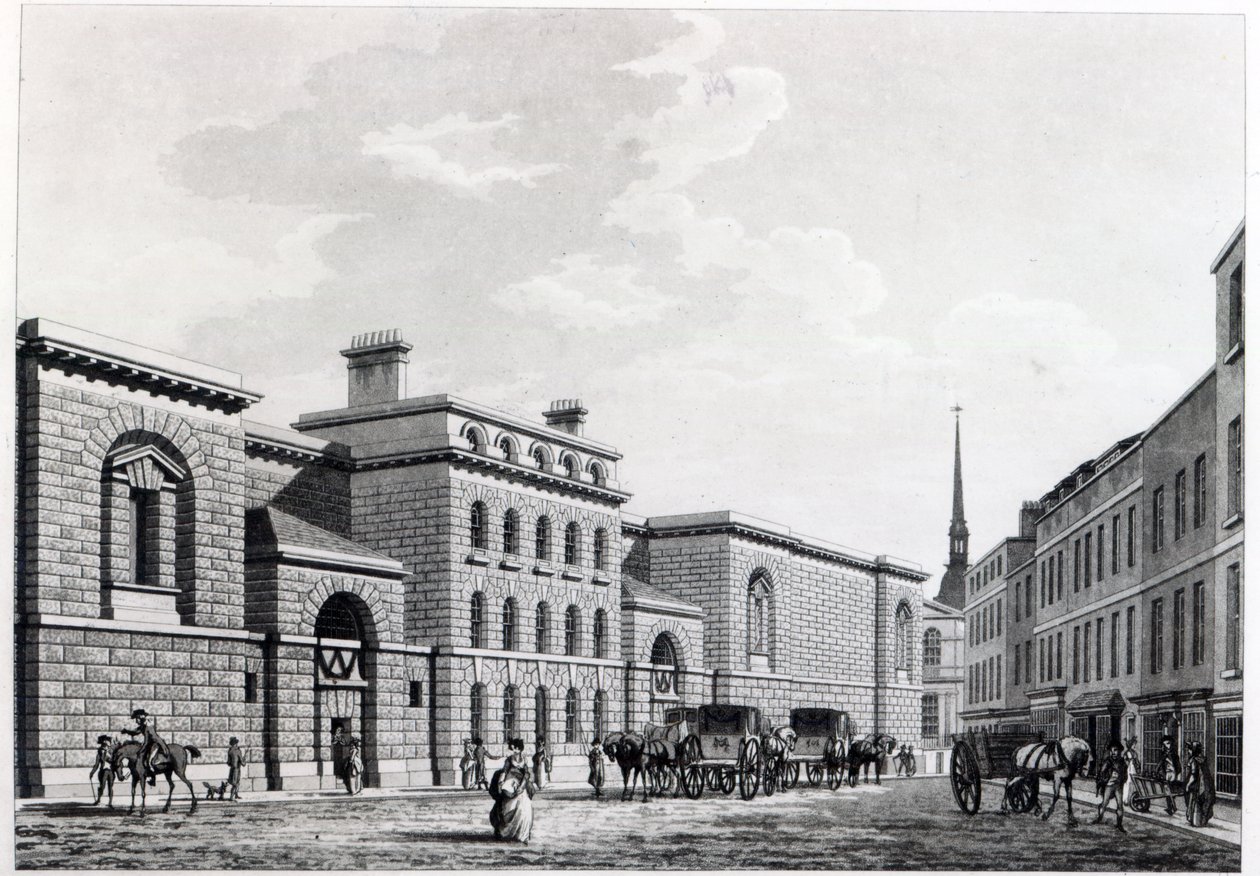 Newgate-gevangenis, 1799 door Thomas Malton Jnr.