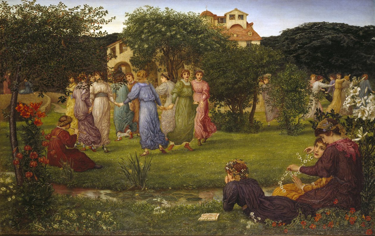De dansende meisjes, ca. 1882 door Thomas Matthews Rooke