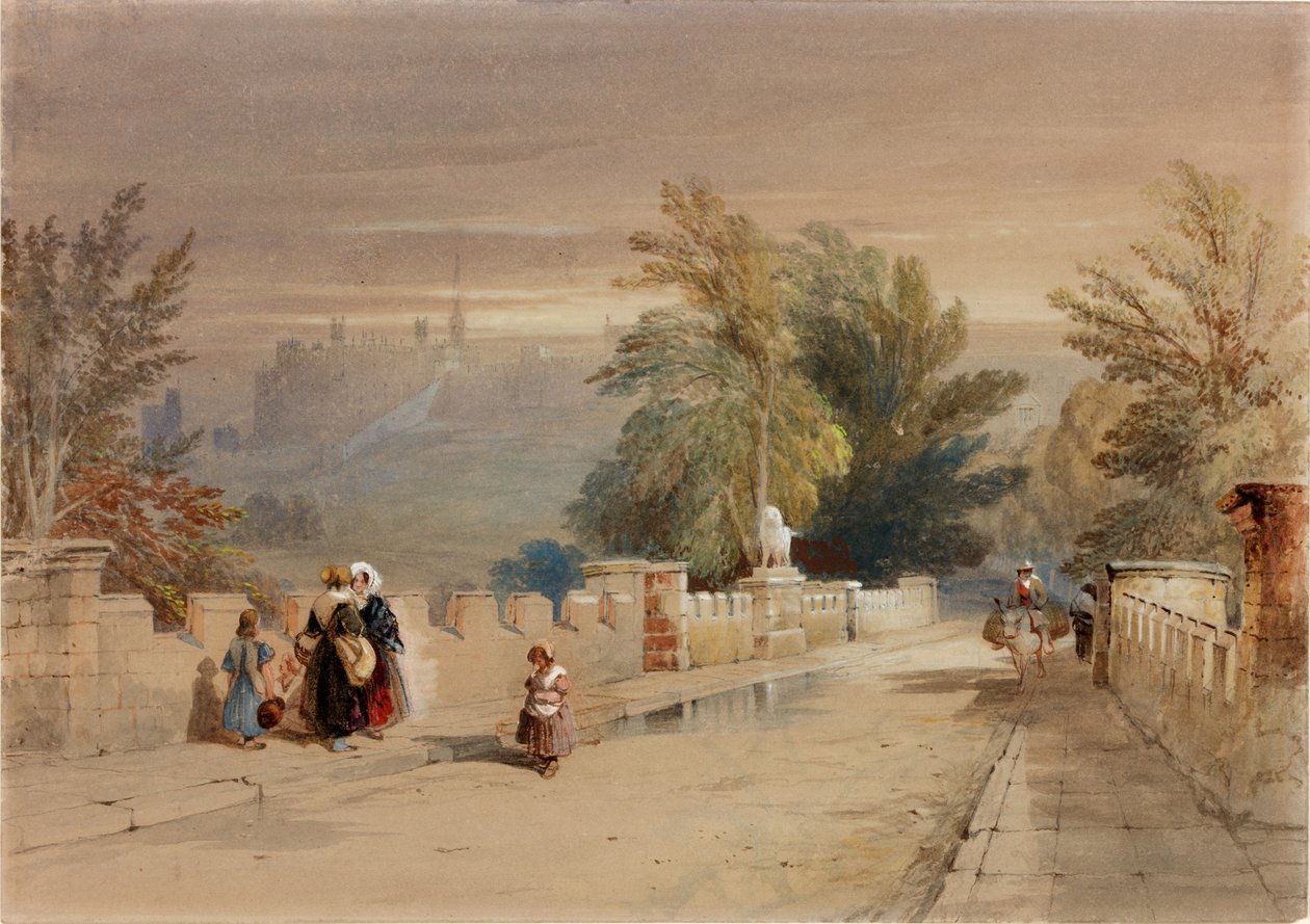De Leeuwenbrug, Alnwick door Thomas Miles Richardson