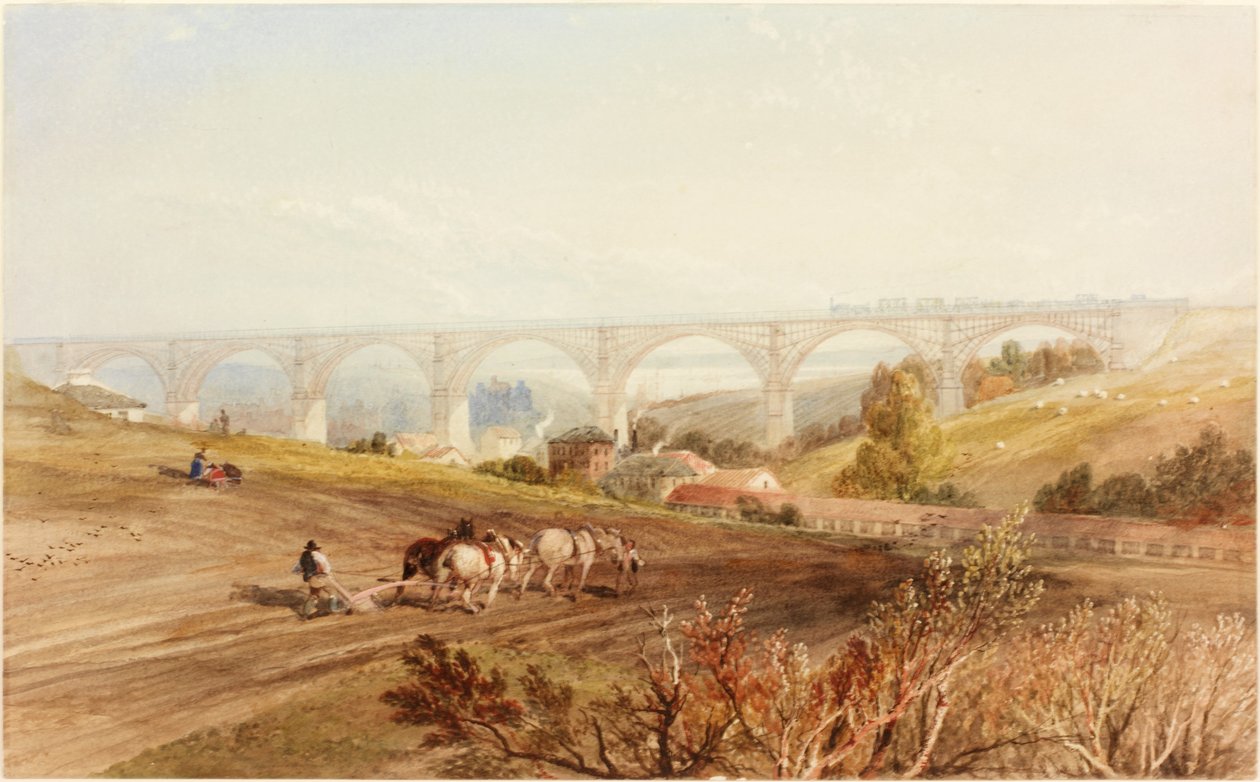 Willington Dene Viaduct door Thomas Miles Richardson
