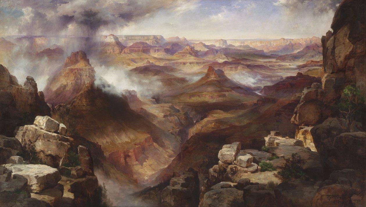Grand Canyon van de Colorado Rivier door Thomas Moran