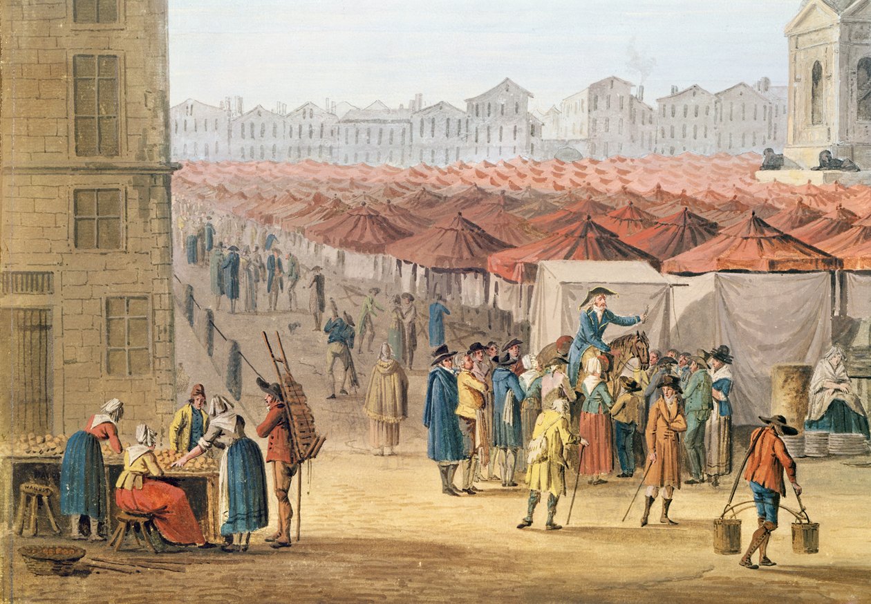 De Marche des Innocents, detail van de linkerzijde, ca. 1794-1810 door Thomas Naudet