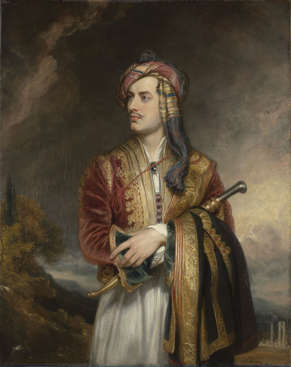 Portret van Lord Byron in Albanese kleding (1788-1824) door Thomas Phillips