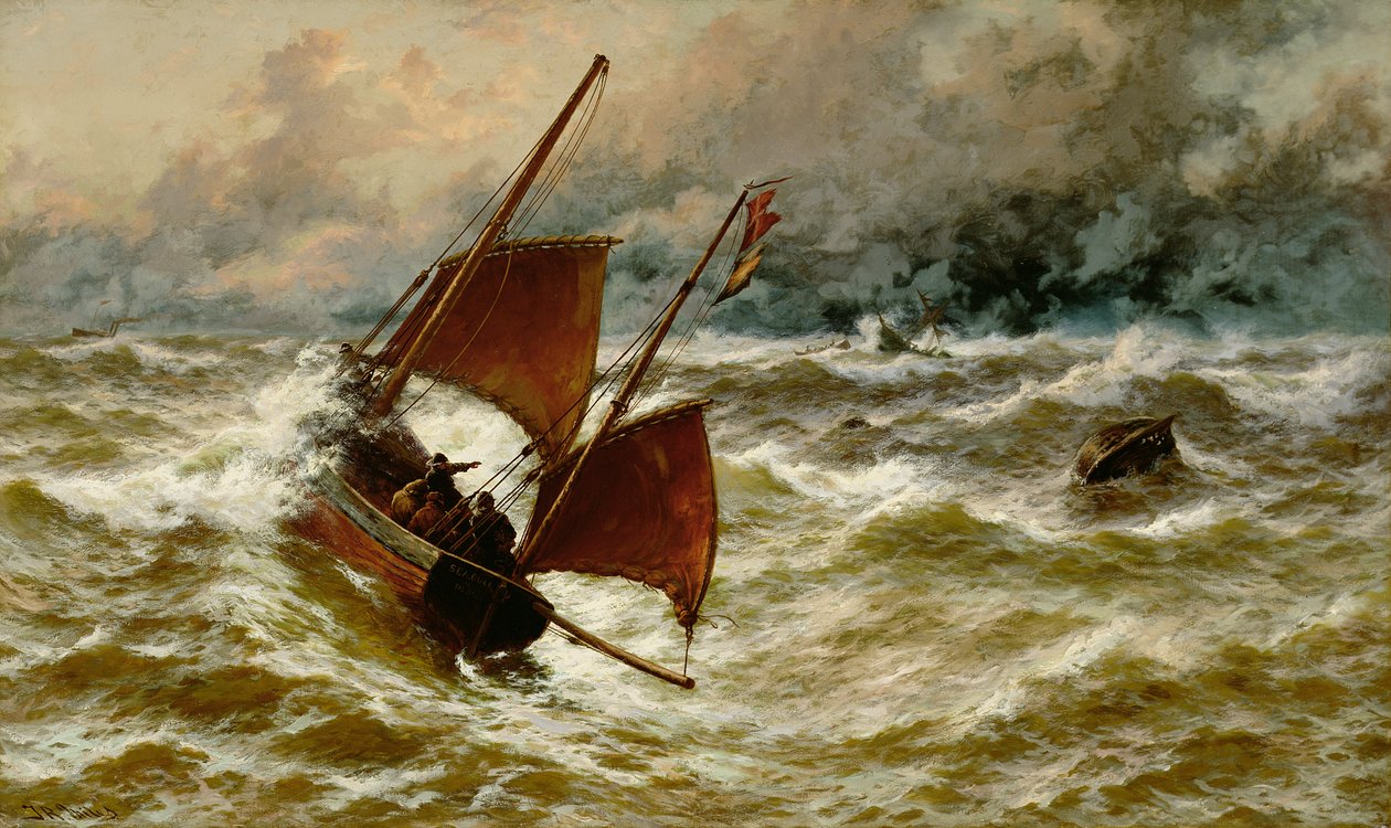 Dageraad op de Goodwins door Thomas Rose Miles