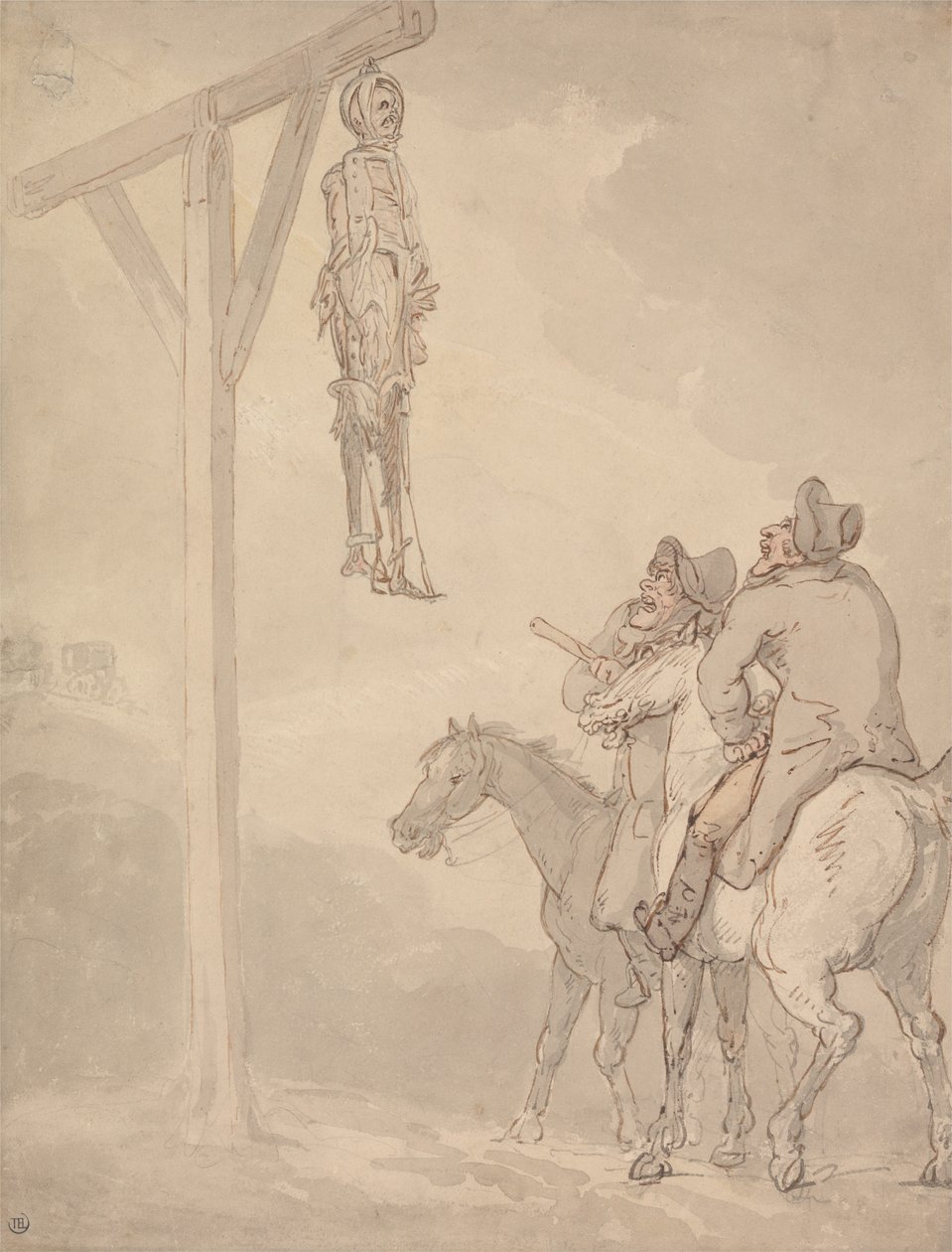 Een Galg door Thomas Rowlandson