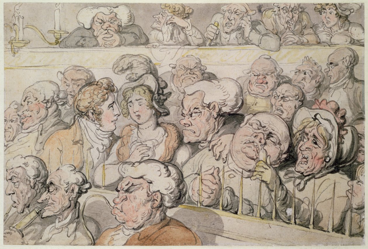 In het Theater, In de Put door Thomas Rowlandson