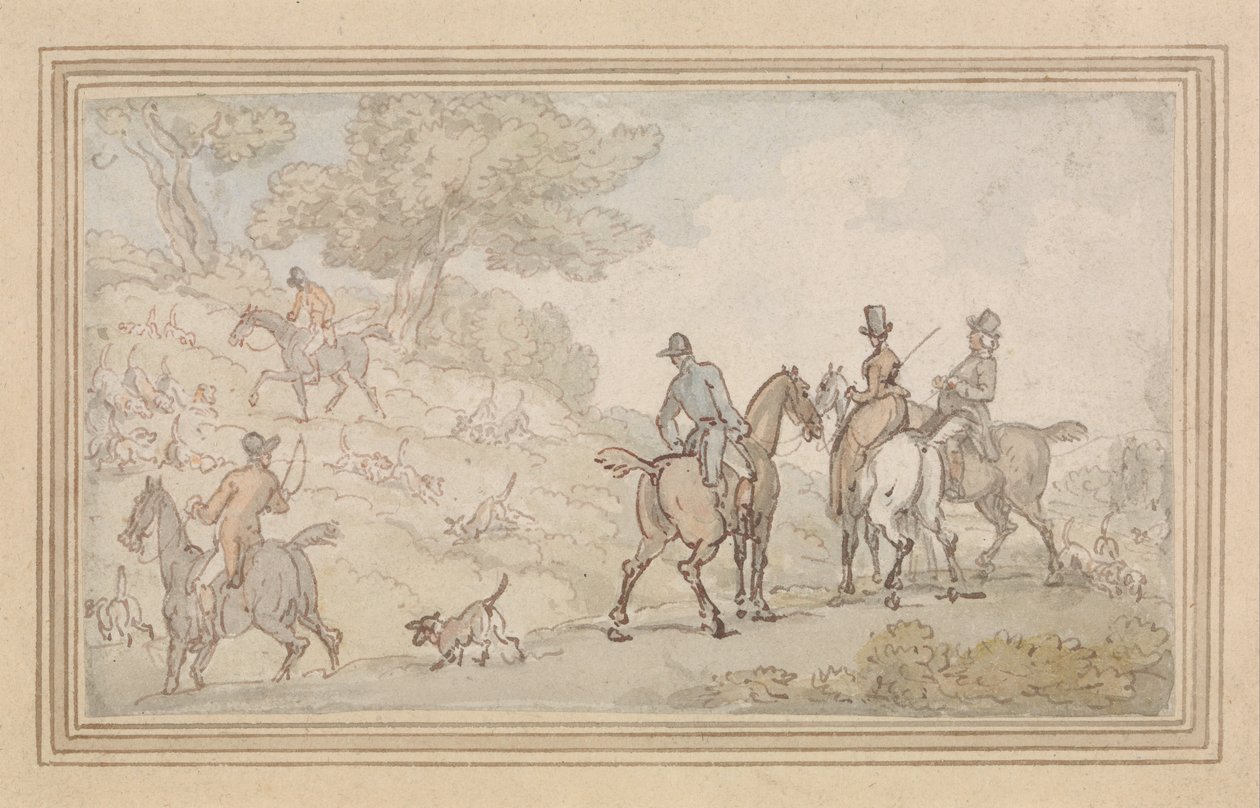 Deksel tekenen door Thomas Rowlandson