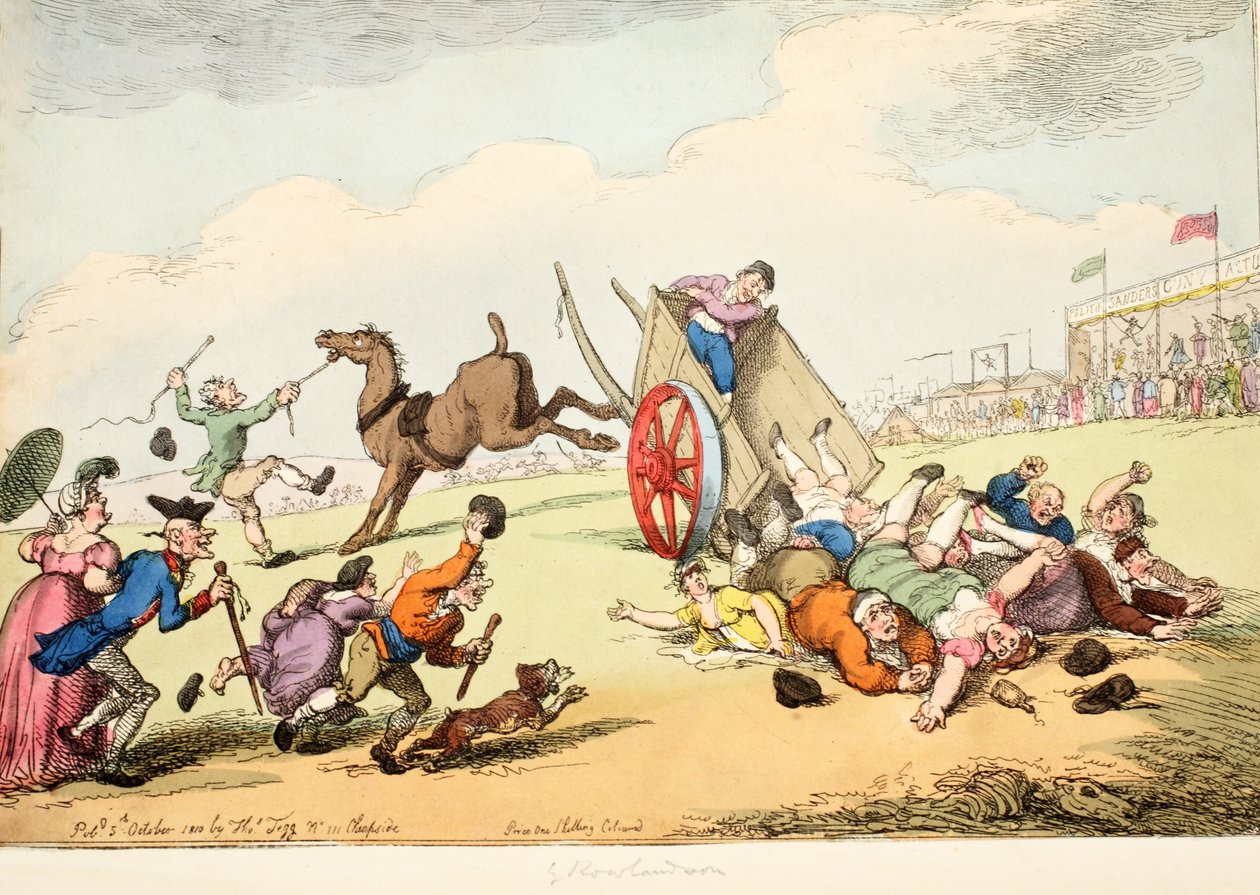 Sporten op een Kermis, 1810 door Thomas Rowlandson