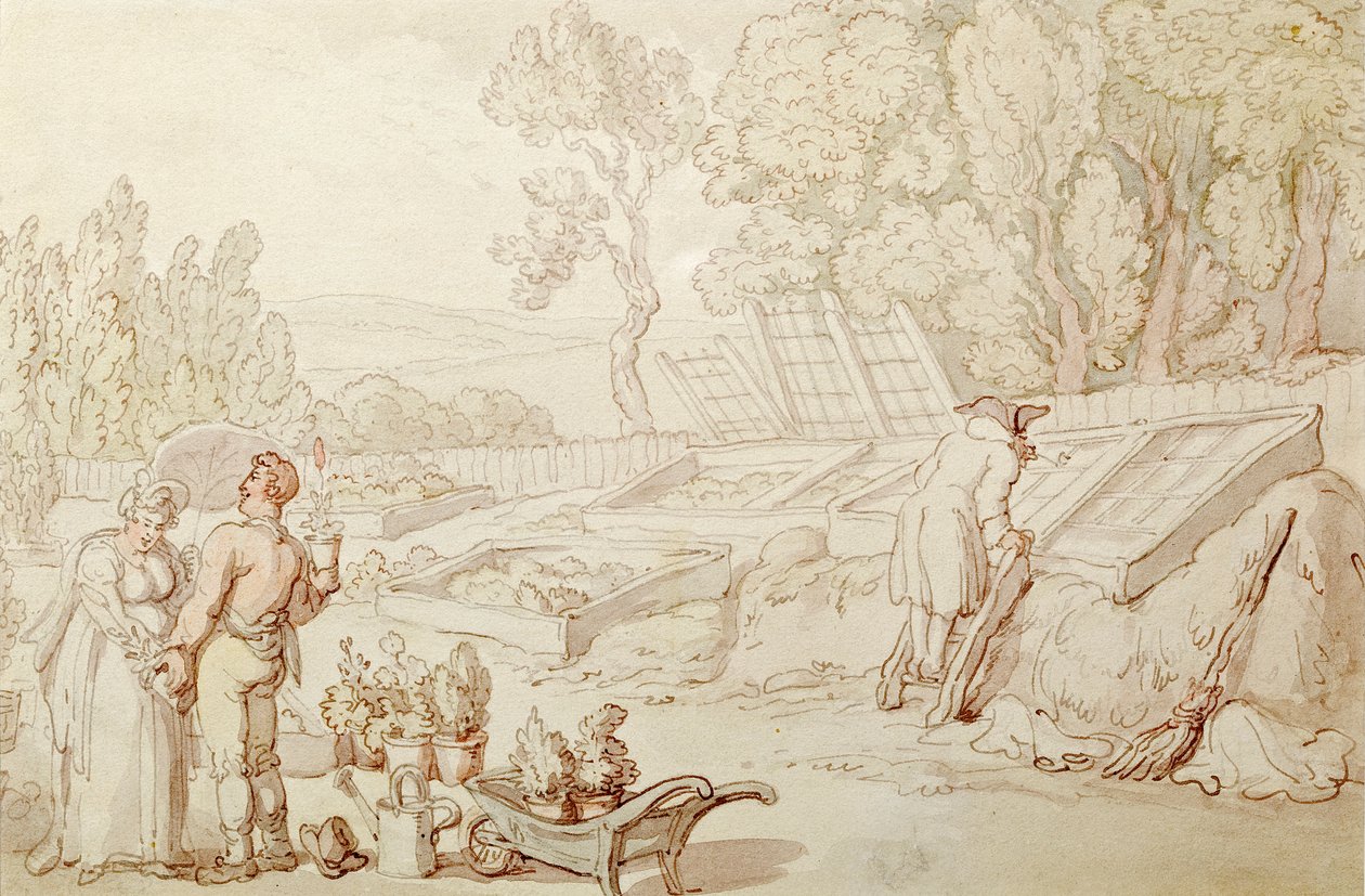 De verliefde tuinman door Thomas Rowlandson