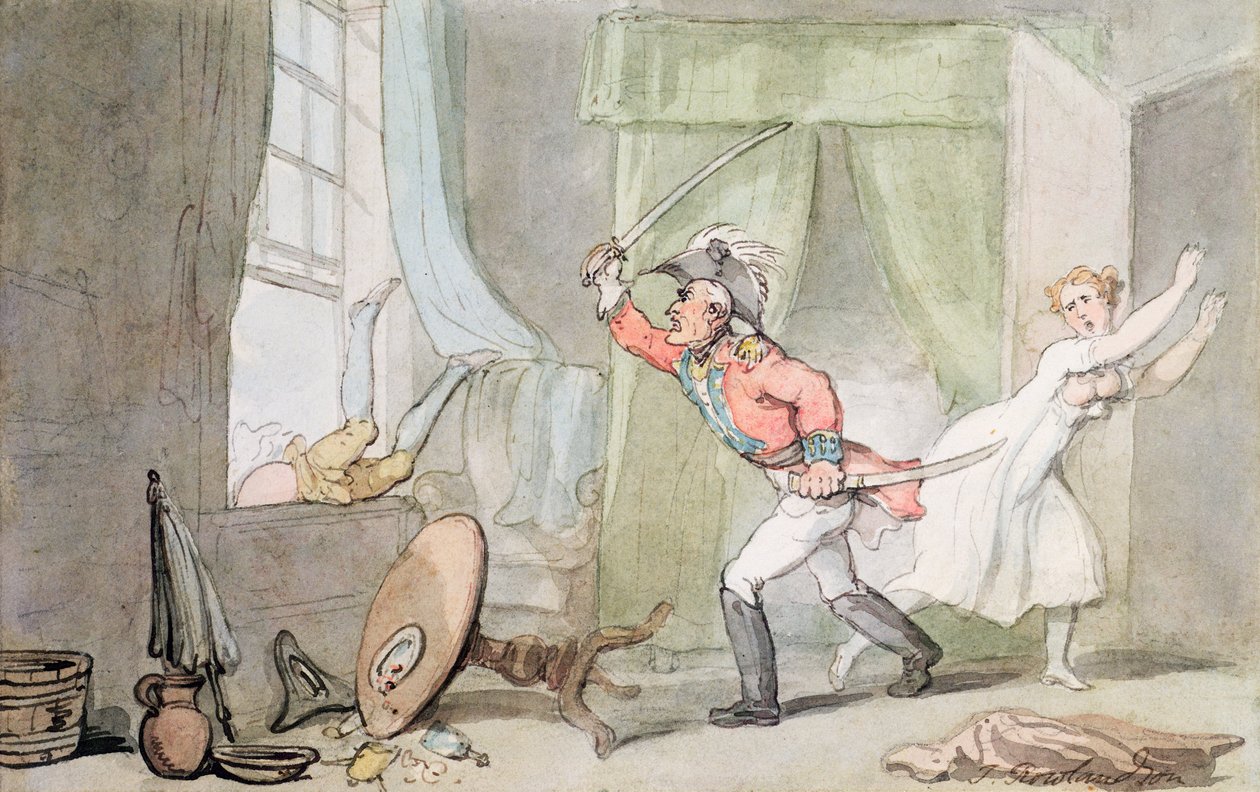 De boze echtgenoot door Thomas Rowlandson