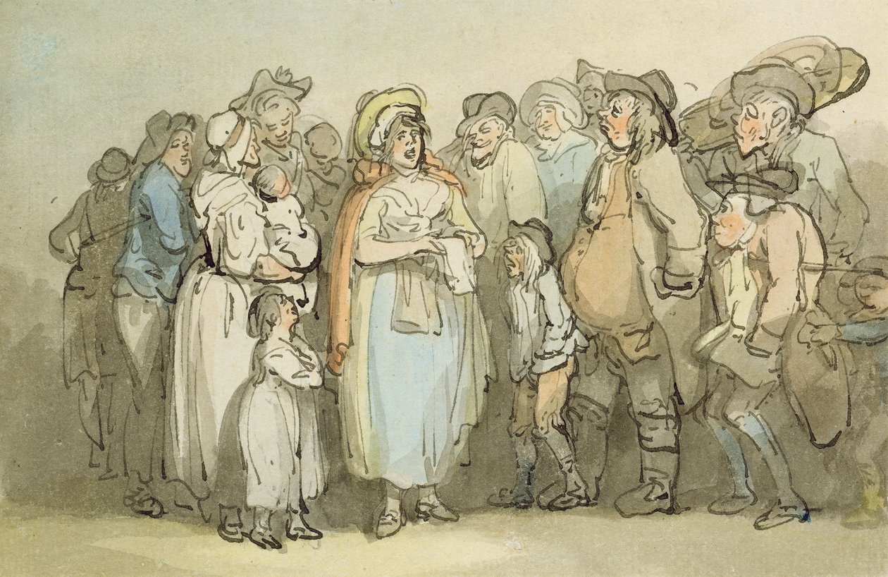 De Balladzanger door Thomas Rowlandson
