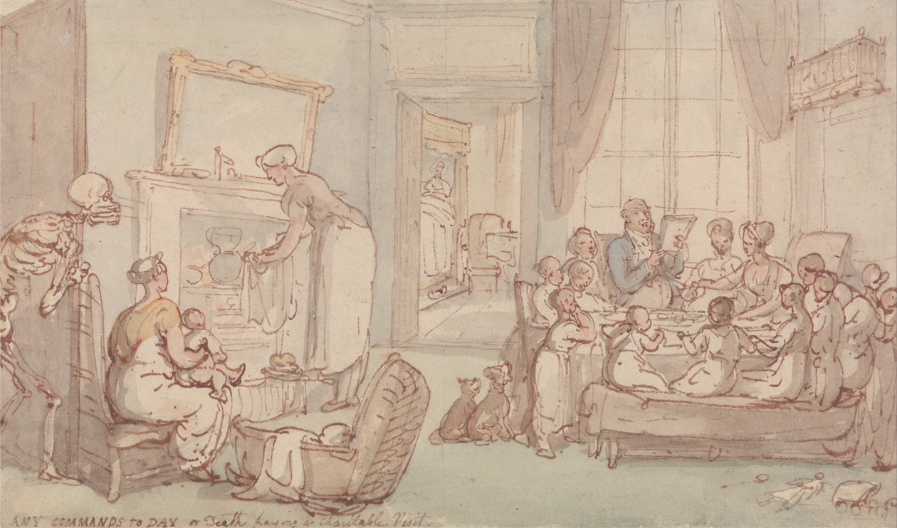 De familie van kinderen door Thomas Rowlandson