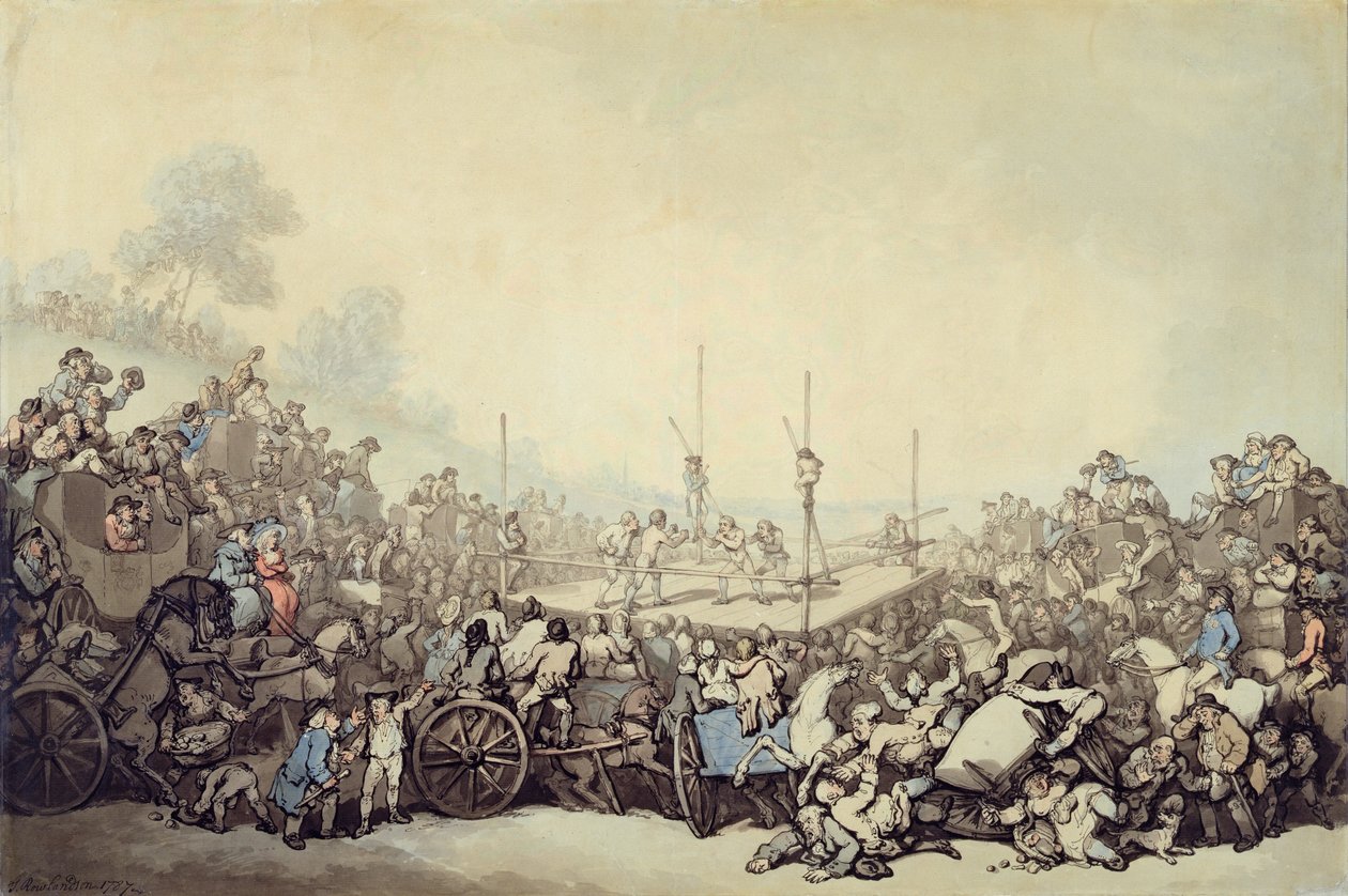 Het prijzengevecht, 1787 door Thomas Rowlandson