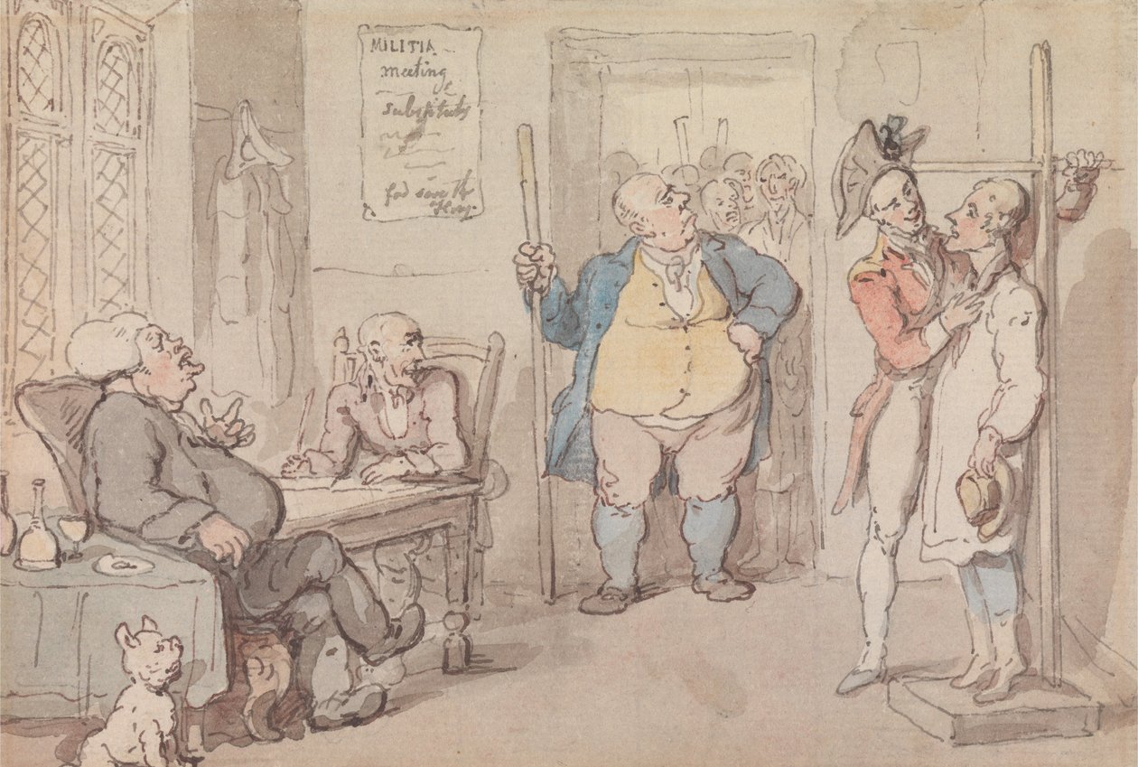 De rekruteringsofficier door Thomas Rowlandson