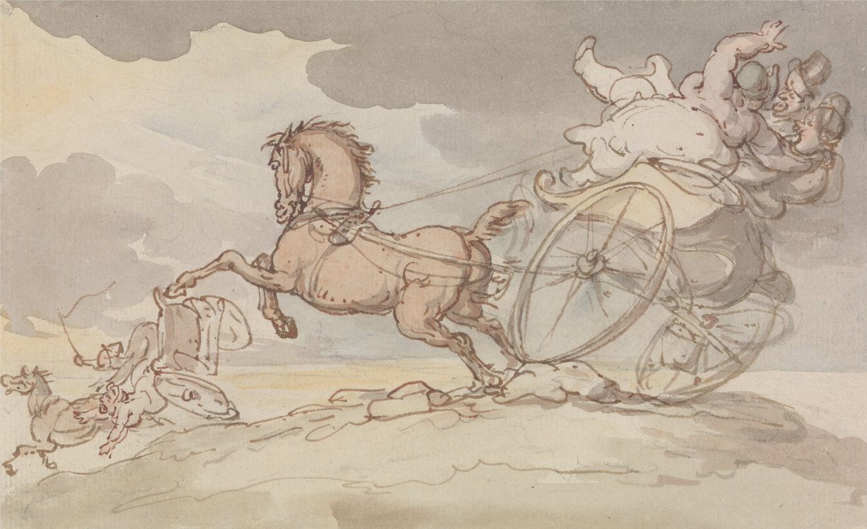 Twee gigs in problemen door Thomas Rowlandson