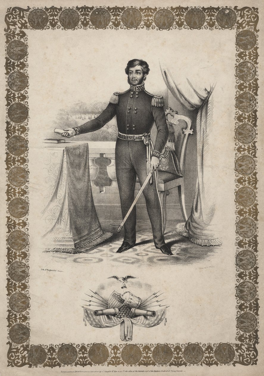 Generaal George Cadwalader, 1846 door Thomas S. Wagner