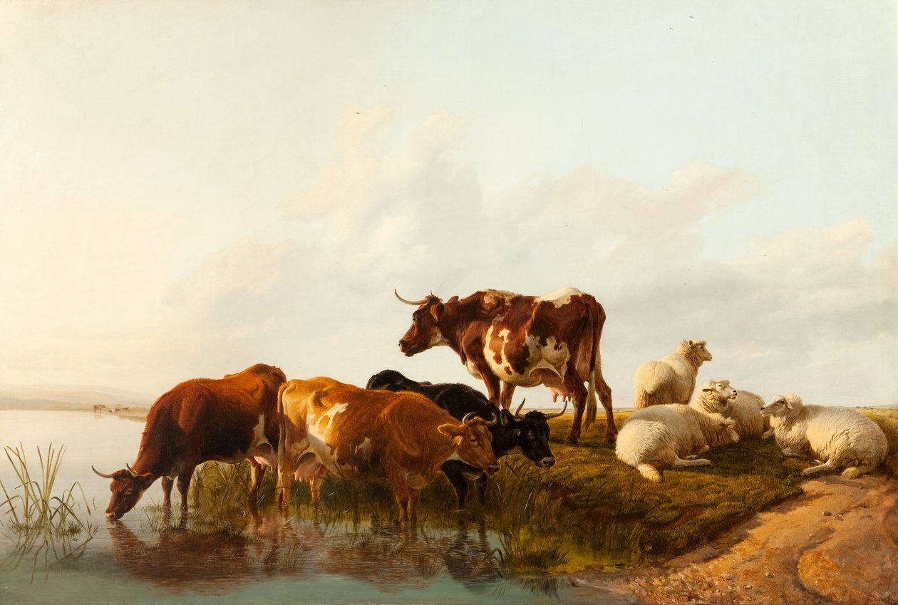 Een Zomermiddag, 1861 door Thomas Sidney Cooper