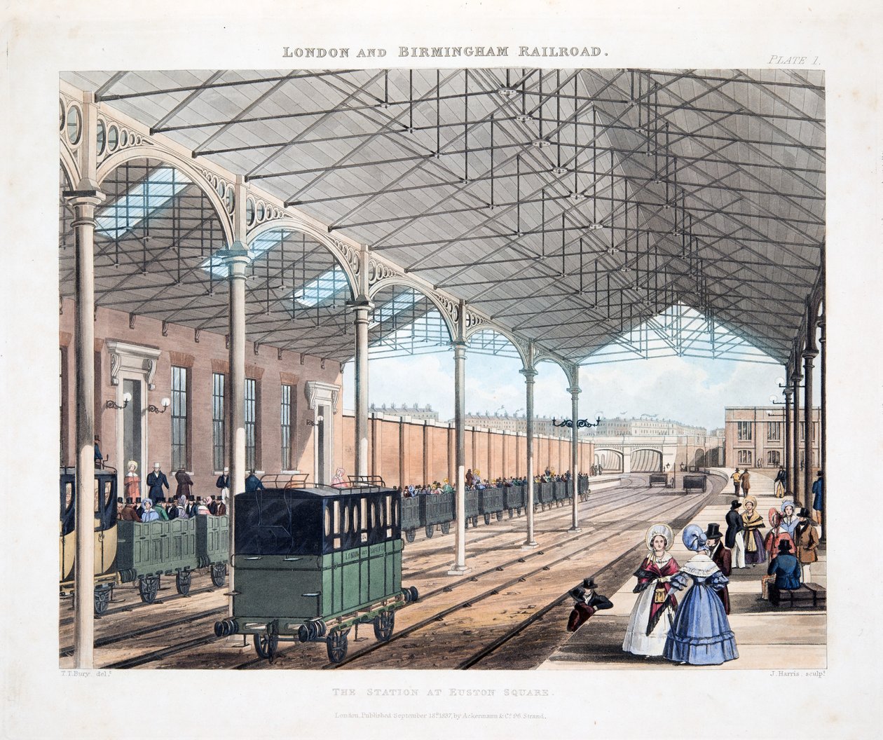 Het station op Euston Square, 1837 door Thomas Talbot Bury
