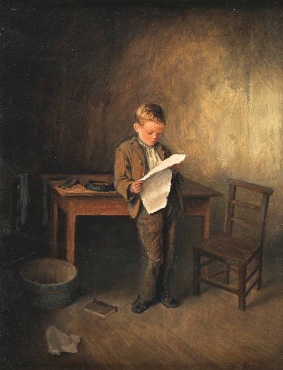 Het nieuws lezen, 1856-1886 door Thomas Webster