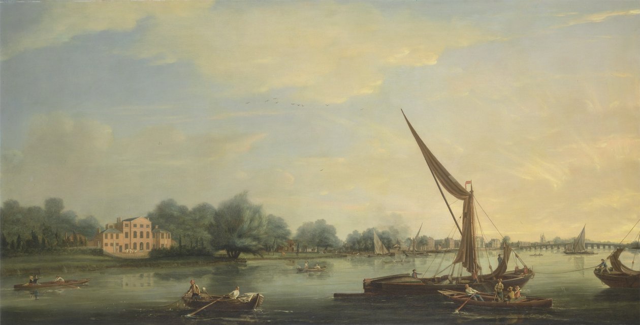 De Theems bij Chelsea, 1784 door Thomas Whitcombe