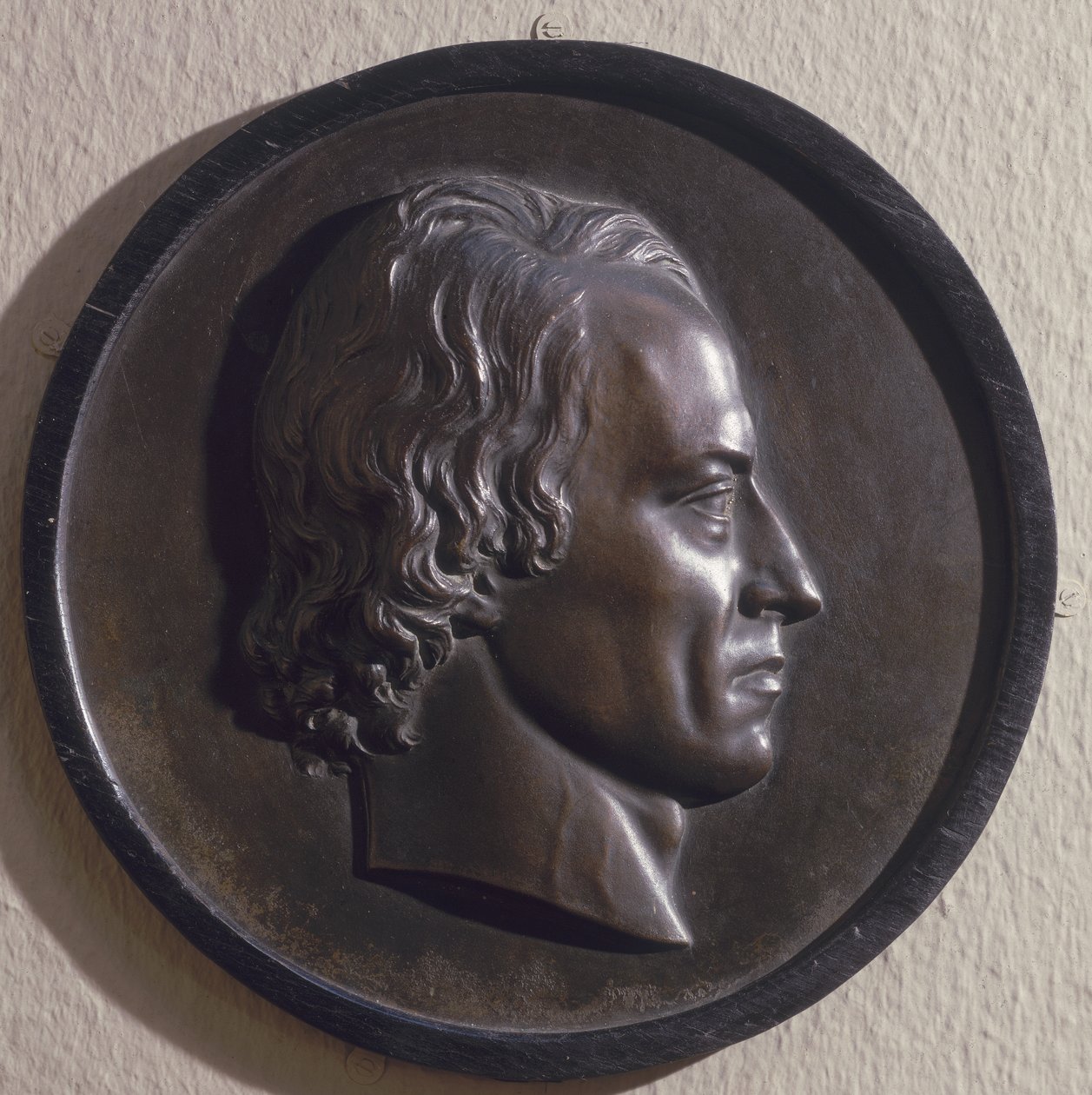 Portretmedaillon van Alfred, Lord Tennyson (1809-92) door Thomas Woolner