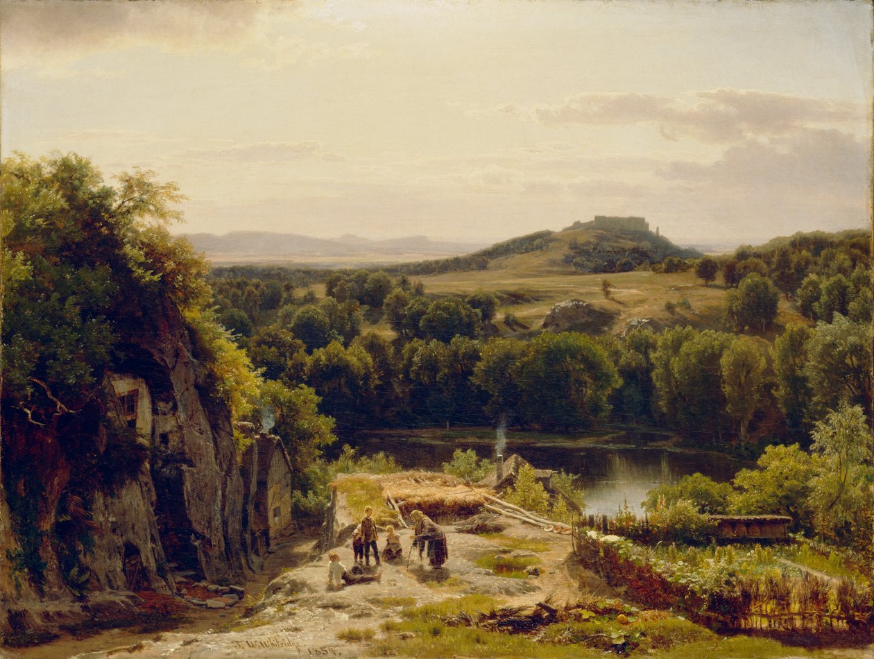 Landschap in de Harzbergen, 1854 door Thomas Worthington Whittredge