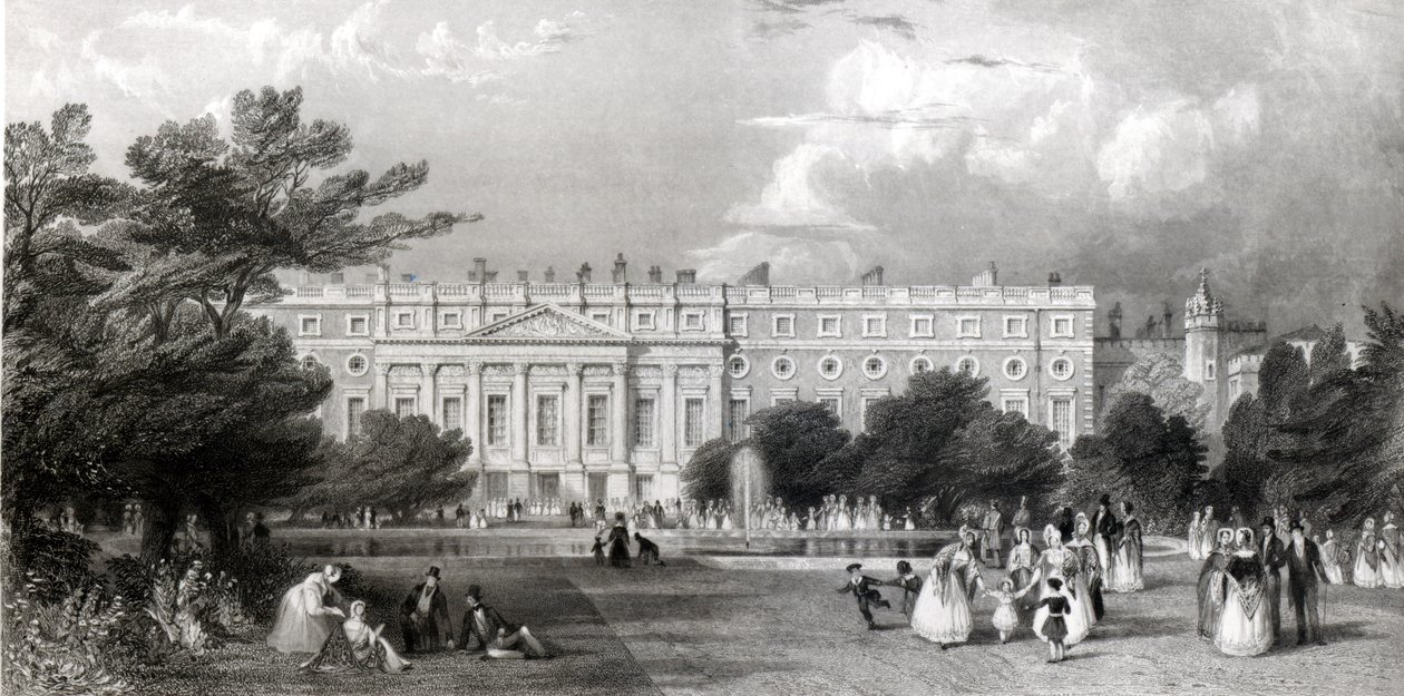 Hampton Court Palace door Thomas Allom