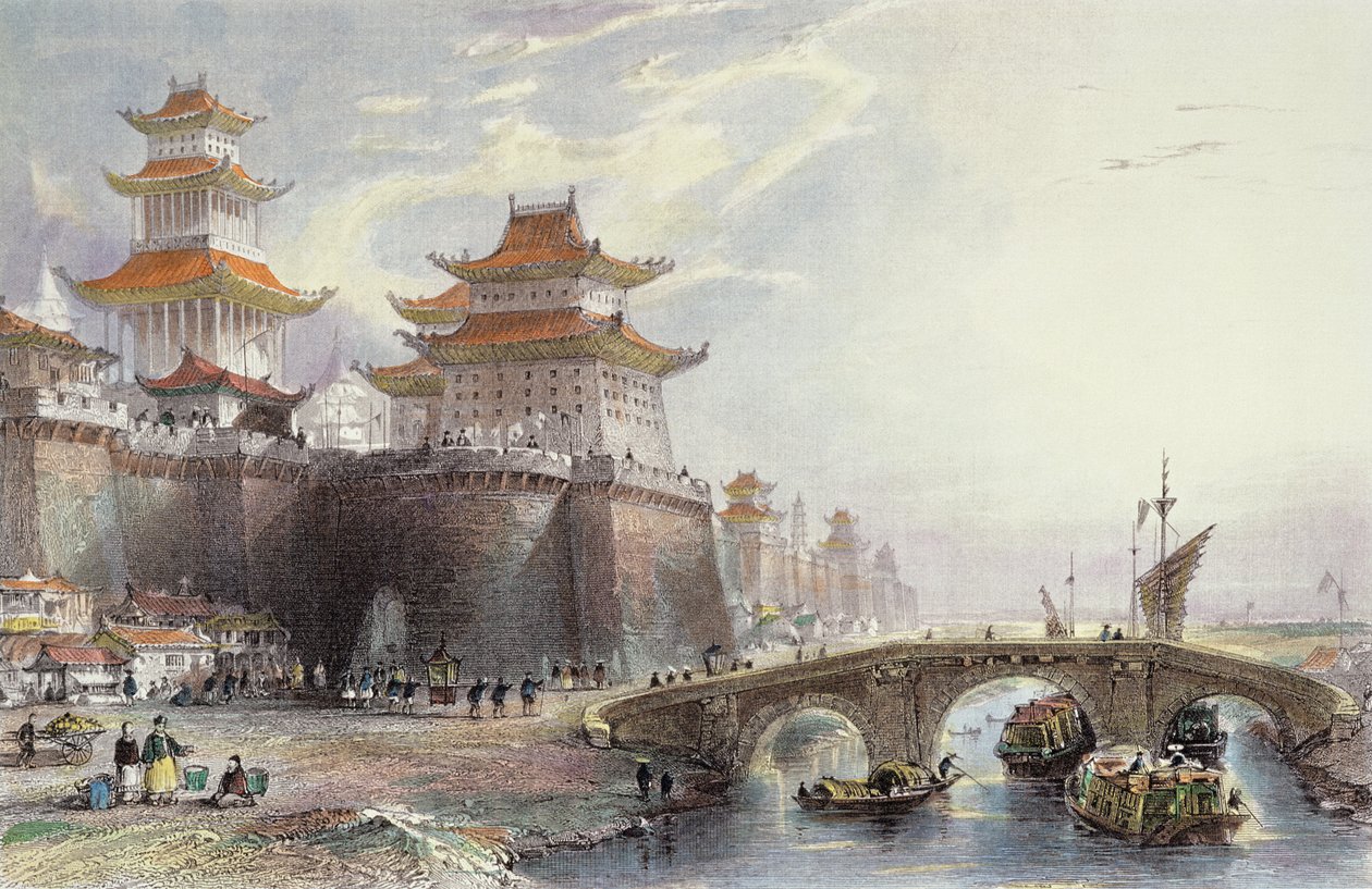 Westelijke Poort van Peking, ca.1850 door Thomas Allom