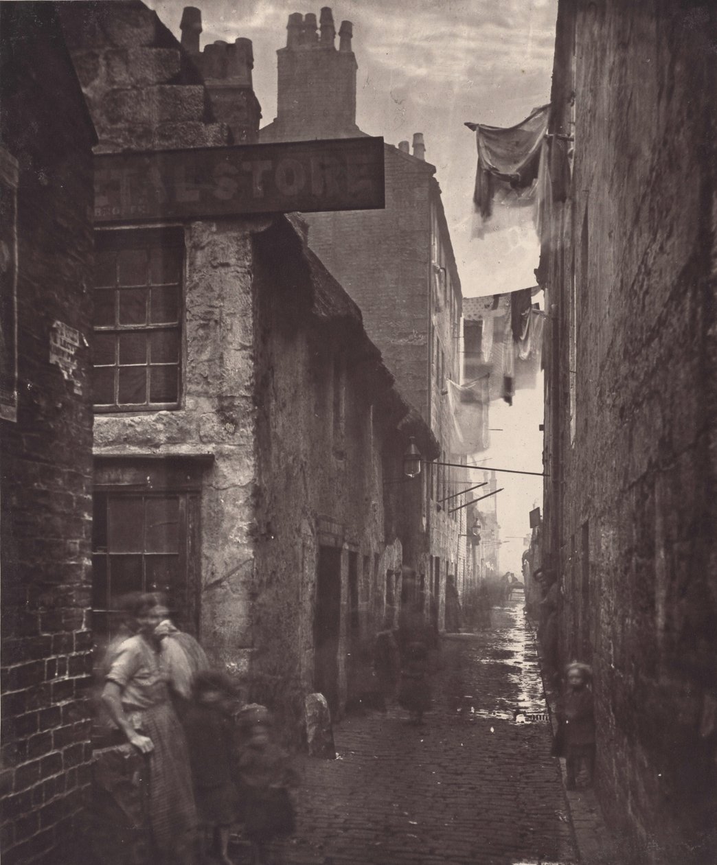 Oude Vennel, Off High Street,1868-1871 (foto) door Thomas Annan