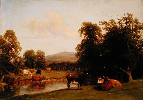Scène in Enville door Thomas Baker
