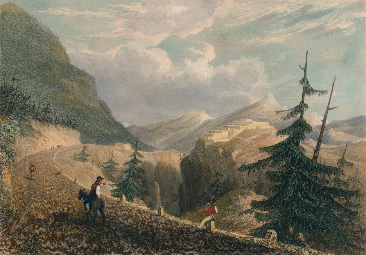Fort Lesseillon, nabij Bramante, 1827 door Thomas Barber
