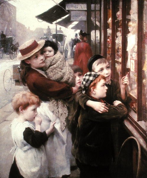 De speelgoedwinkel door Thomas Benjamin Kennington