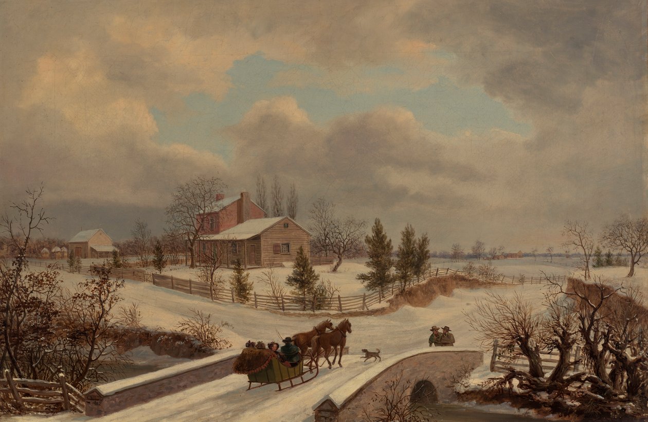 Pennsylvania winterscène door Thomas Birch