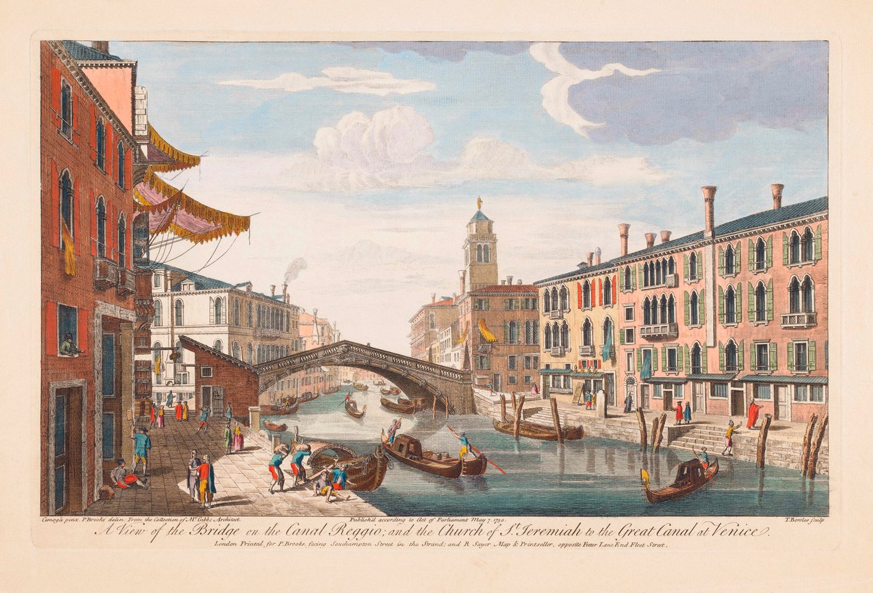 Venetië, Italië circa 1750 door Thomas Bowles