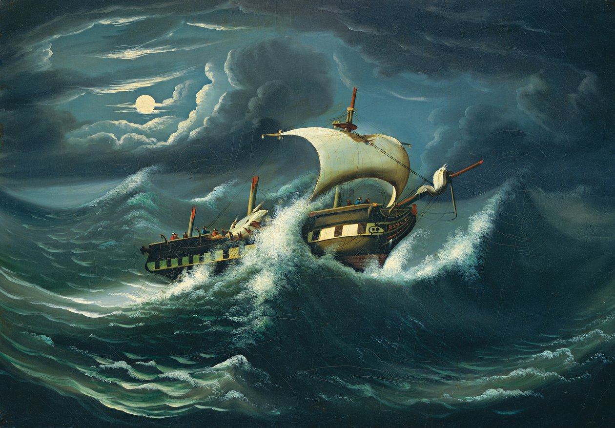 Stormfregat door Thomas Chambers