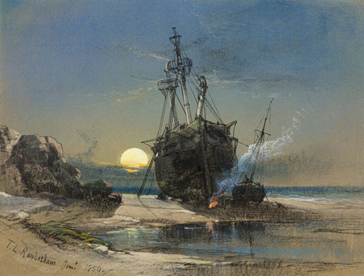 Maanlicht door Thomas Charles Leeson Rowbotham
