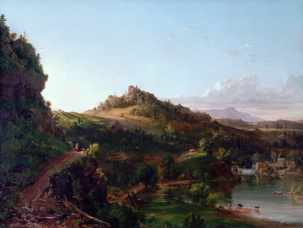Catskill landschap, ca. 1833 (olieverf op doek) door Thomas Cole
