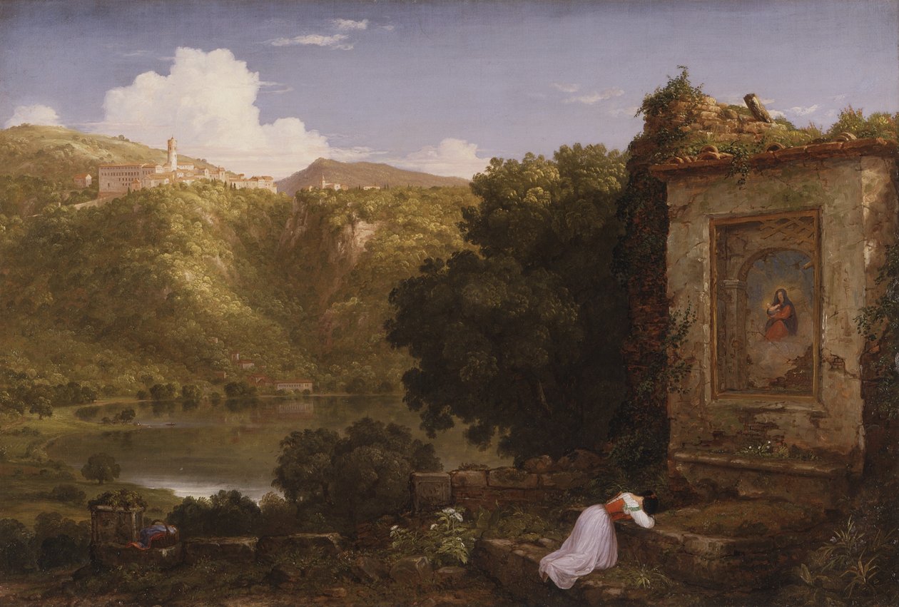 Il Penseroso, 1845 door Thomas Cole