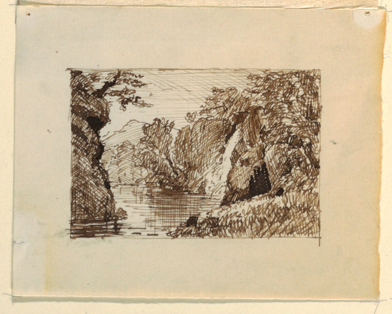Denkbeeldig landschap door Thomas Cole