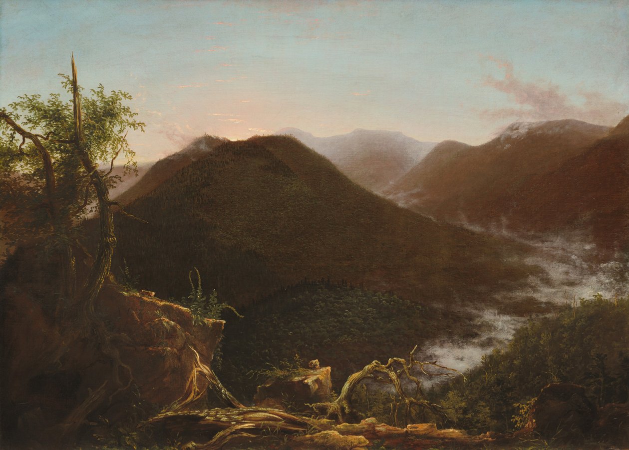 Zonsopgang in de Catskills door Thomas Cole