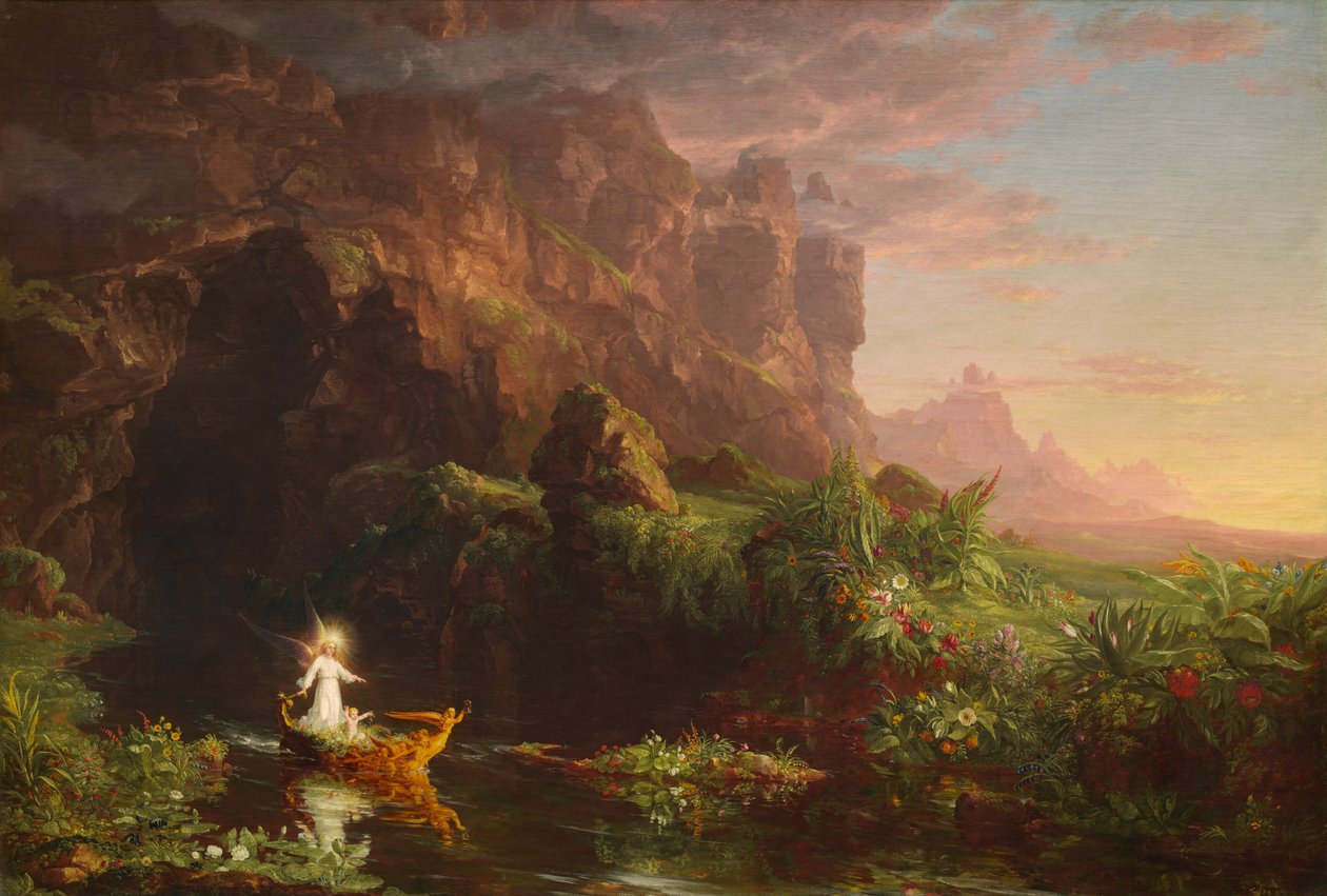 De Reis van het Leven: Kindertijd door Thomas Cole